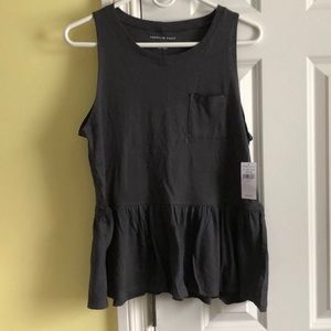 Black Peplum Tank